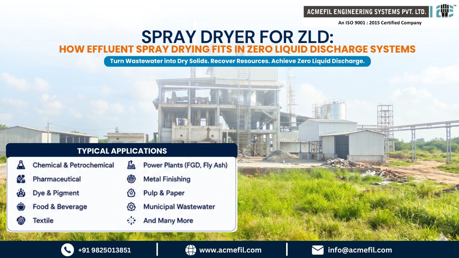 spray dryer for zld